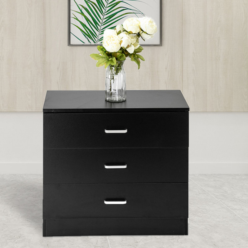 Commode 3 tiroirs Adalade, Noir