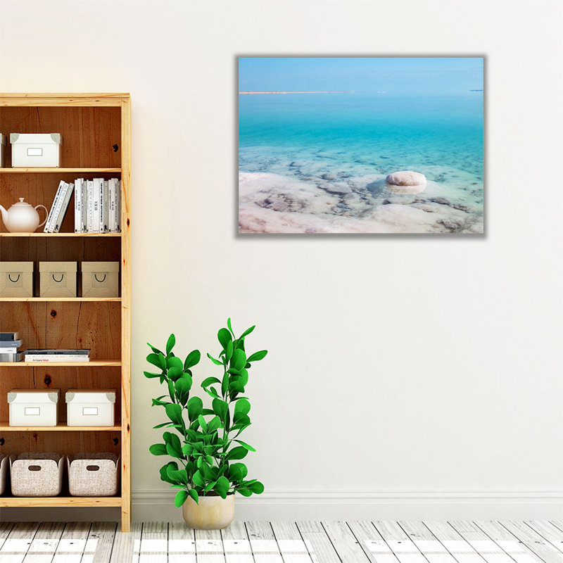 Mer morte, Israël - reproduction d'art sur toile, H 18 po x l 24 po
