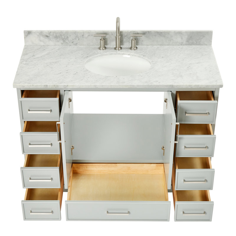 Ensemble de meuble-lavabo simple 49 po Abita, Gris