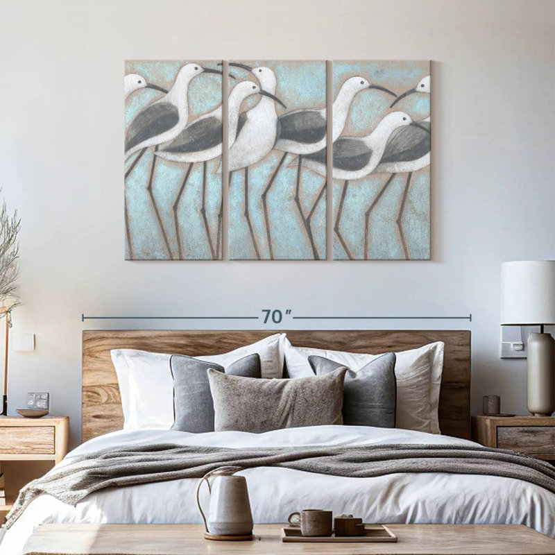 «Coastal Parade», 3 pièces, H 36 po x l 57 po x P 1,25 po