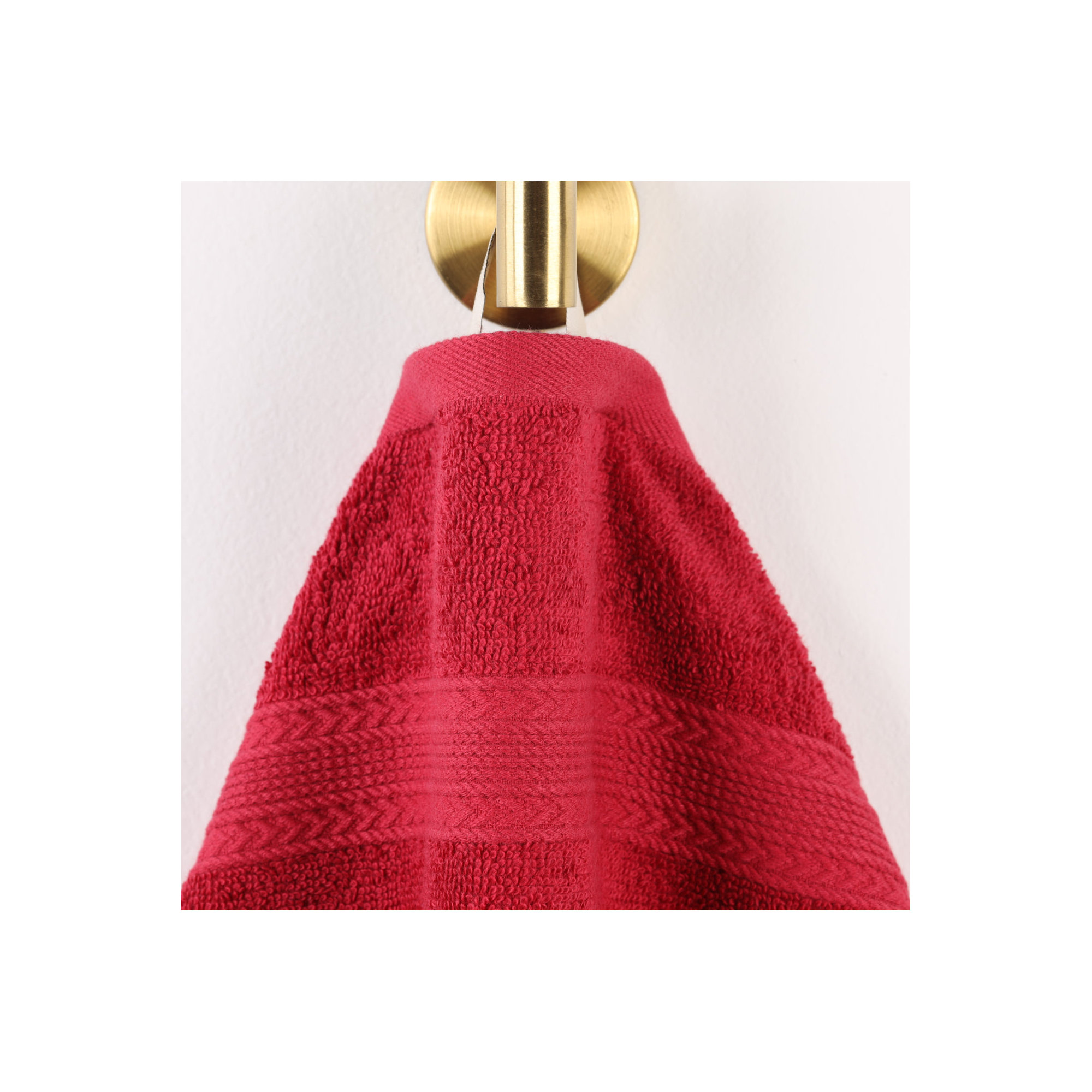 Asleigh Eco-Friendly Cotton 3 Piece Assorted Bathroom Towel Set, Cranberry