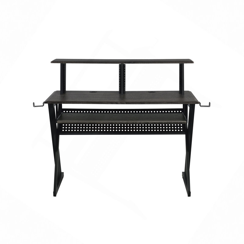 Desk,Natural Oak Finish Music Recording Studio Desk