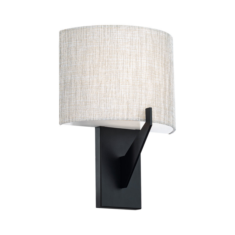 Fitzgerald LED Flush Mounted Sconce, Black, 12" H x 4" W x 16" D, 3500K