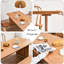 Modern  Burlywood Rectangular Solid Wood Dining Table-1112276336