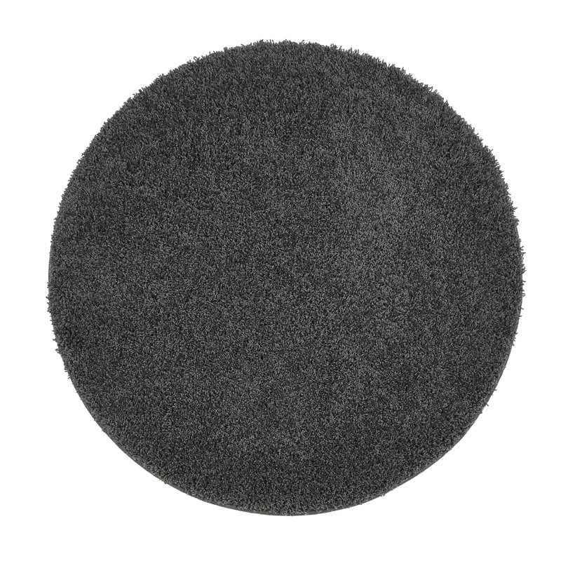 Buddy Charcoal Rug, Round 100cm