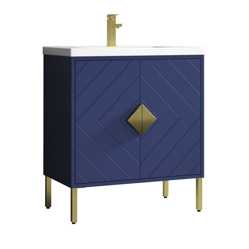 30'' Single Bathroom Vanity with Acrylic Top