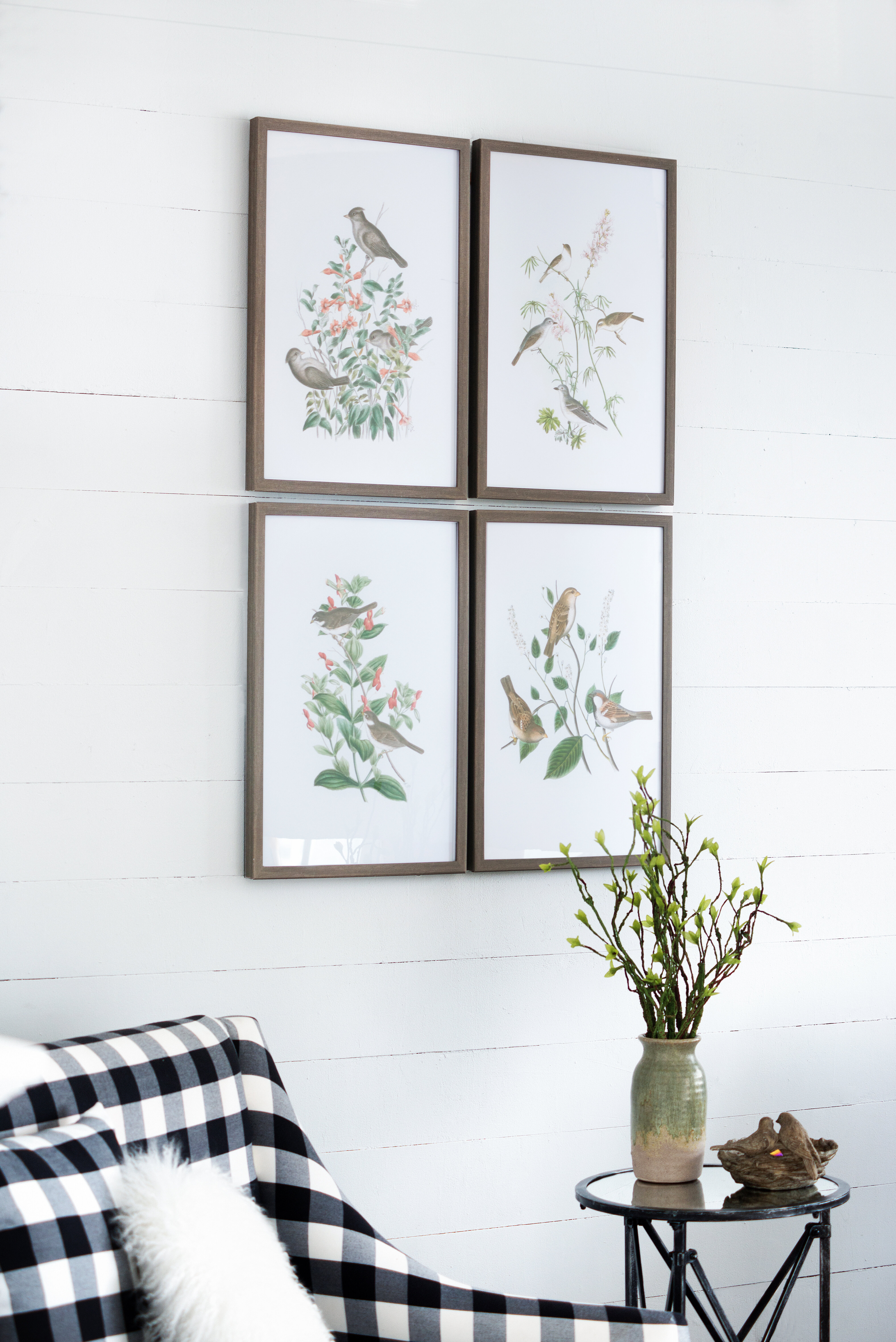 Red Barrel Studio® Botanical And Bird Framed Pieces Print Wayfair