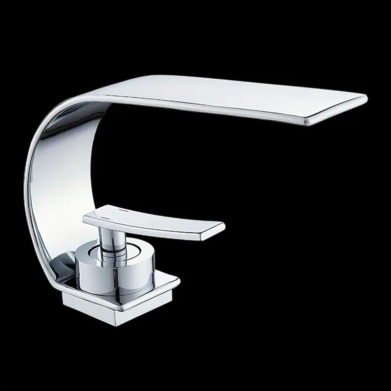 Robinet de lavabo de salle de bain 1 trou, Chrome