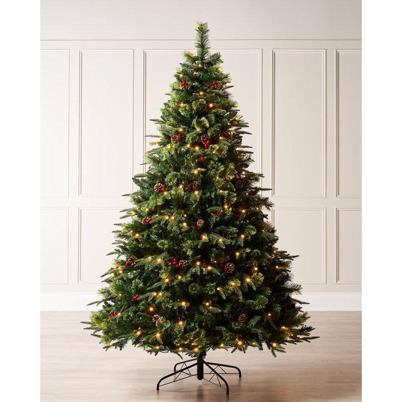 8' H Lighted Artificial Christmas Tree