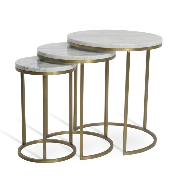 Alexy Marble Nesting End Table