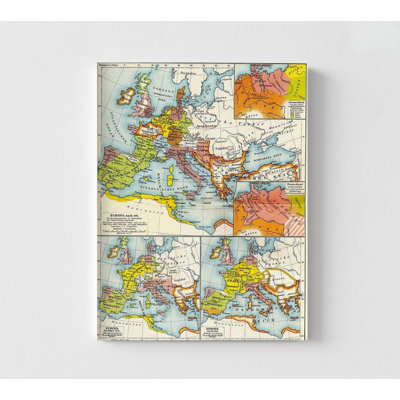 Europe End Of Migrations - Putzgers 1897, Inmigration History Office Wall Decor, Immigrant Wall Decor, Inmigration Lawyer Office Wall Art -  WeFrameArt, ITEU0122-4Hx6Wx1D-PRINT ONLY