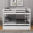 Full Over Full Rubber Wood Bunk Bed With Trundle