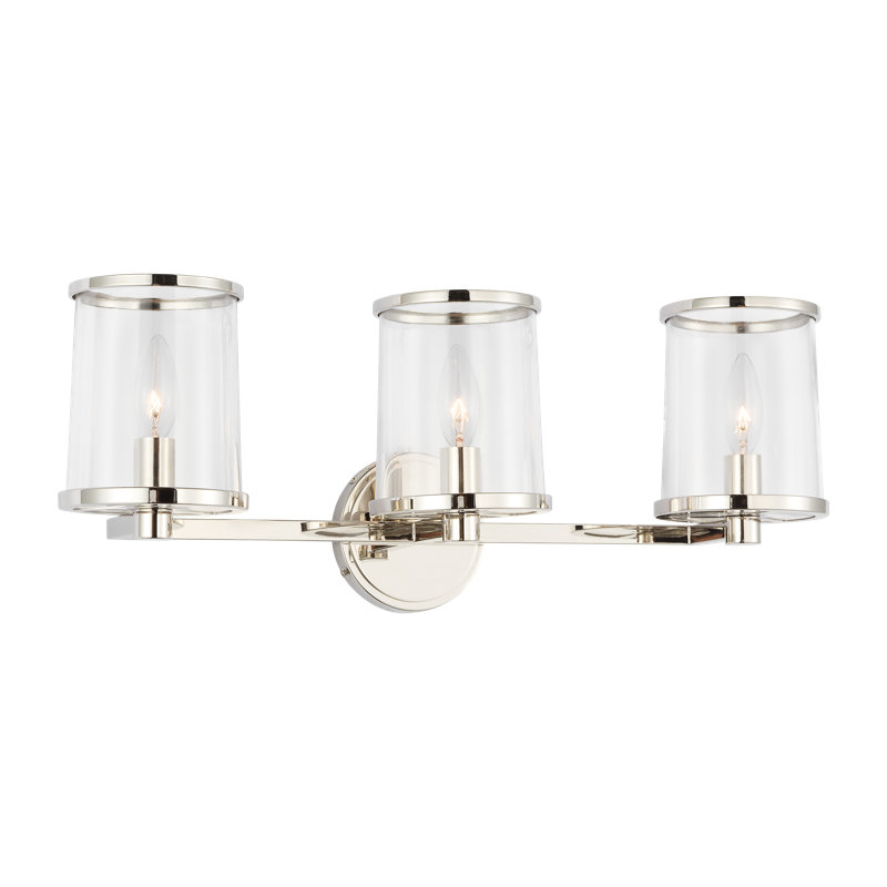 Reynolds 3 - Light Dimmable Vanity Light, Polished Nickel
