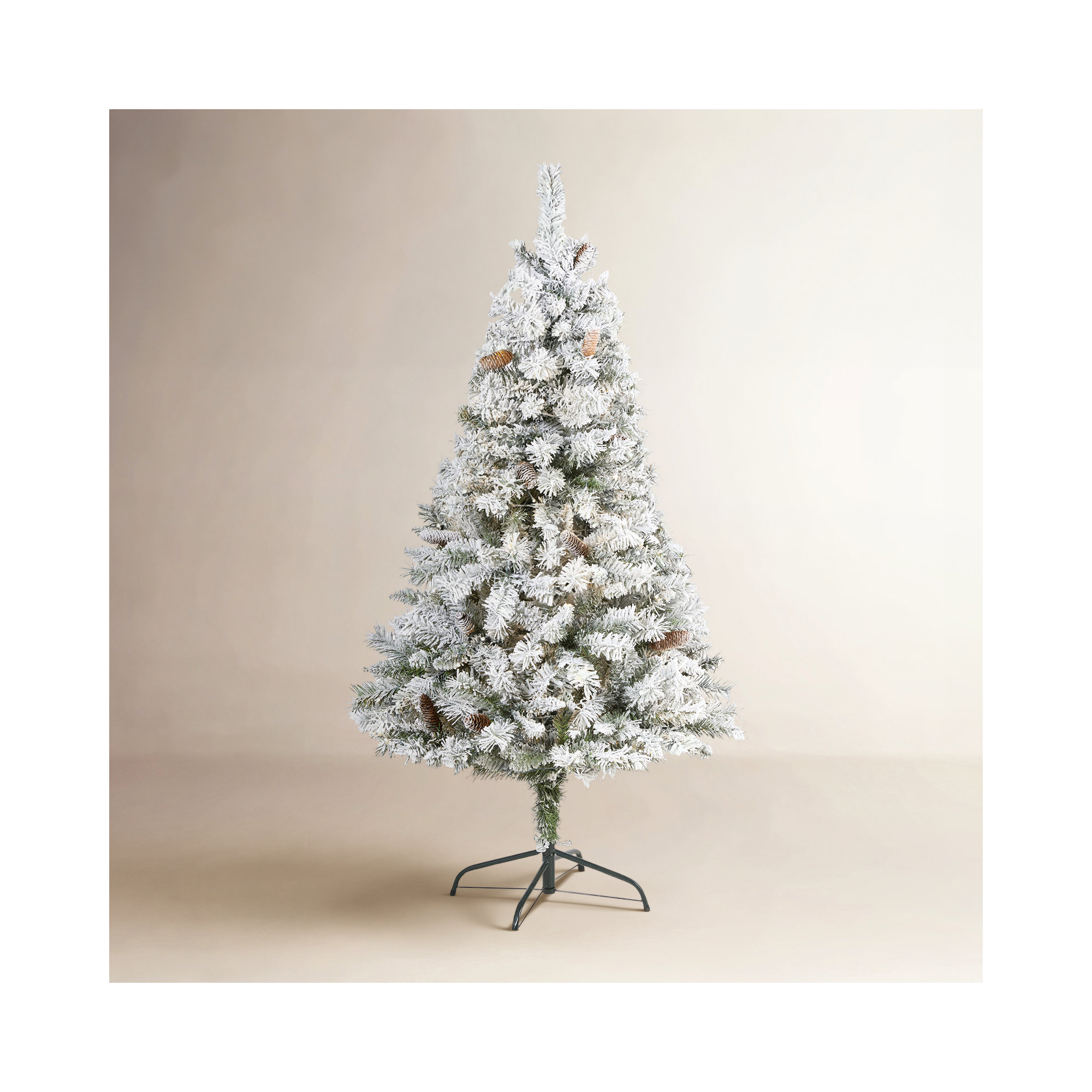 Lighted Artificial Pine Christmas Tree, 5' H