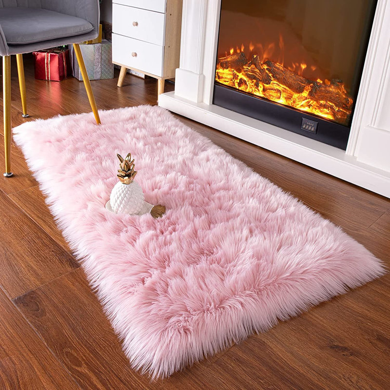 Divion Faux Sheepskin Indoor Rug, Runner 2' x 6'