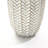 17.3" H Modern Polyresin White Vase with Geometric Pattern-938502627
