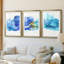 Waterscape I - Impression personnalisée de qualité supérieure avec passe-partout - 3 pièces-377797839-377797838