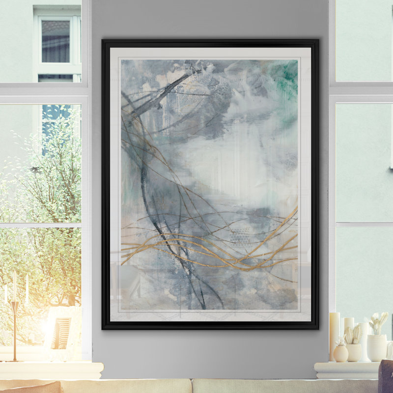 Ondulation ondulée II - reproduction d'art sur toile, H 18,5 po x l 24,5 po x P 1,5 po, Cadre noir