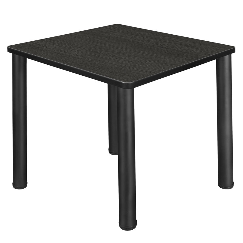 Plateau de table Kee, Noir, H 29 po x L 30 po x l 30 po, Gris cendré