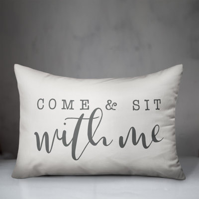 Textual Outdoor Throw Pillow