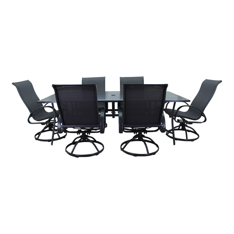 Ensemble repas 7 pièces Weldin Courtyard Santa Fe, H 27,56 po x L 72 po x l 41,97 po