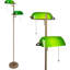  Lampe sur pied Green Glass Bankers