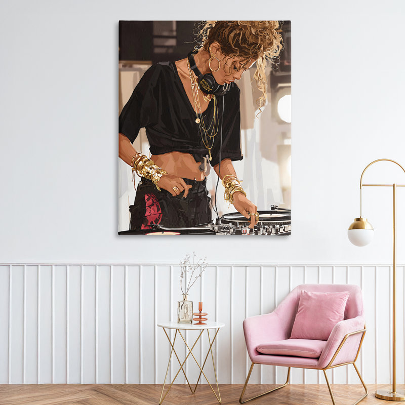 «Speaking Through Music DJ Canvas», conception par Franklyn Gregory, 20 x 16