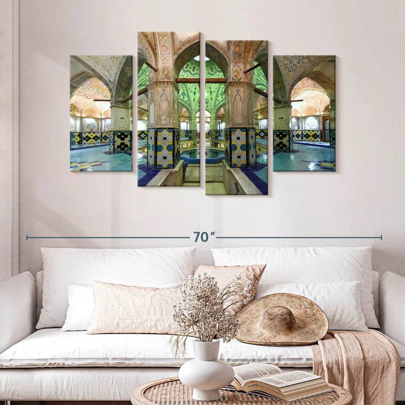 Lilie Sultan Amir Ahmad Bathhouse, 32" H x 52" W