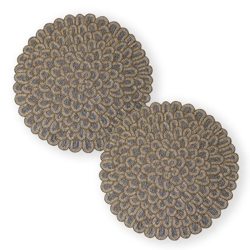 Polyester Embroidered Round Placemat