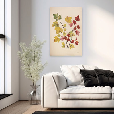 Feuilles d'automne III en sourdine - art éphémère brun d'automne contemporain