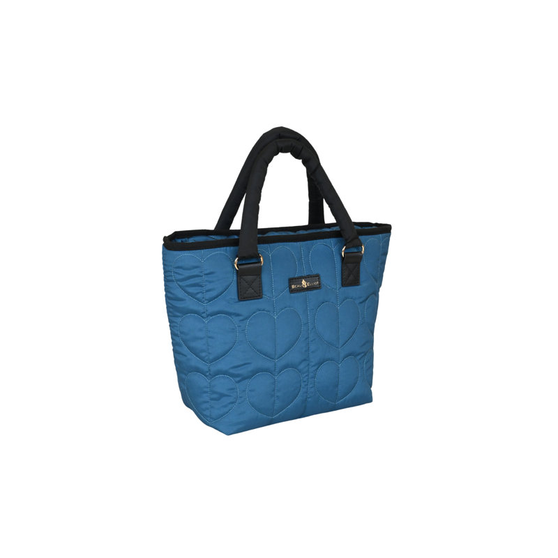 Cambridge Lunch Tote Teal Hearts