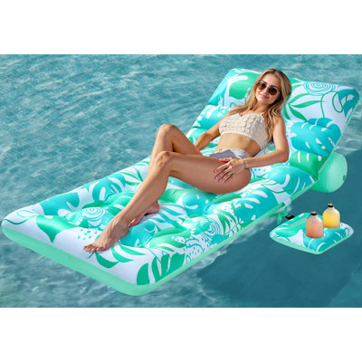 Chaise longue gonflable à dossier réglable