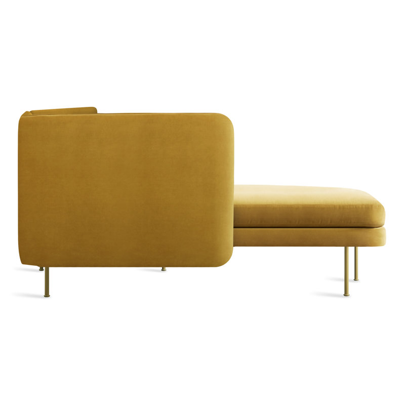 Bloke Chaise Sectional, Tait Stone Textured Basketweave, Left Hand Facing