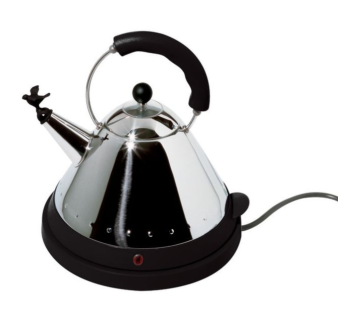 Alessi 1.5L Stainless Steel Electric Tea Kettle, Black