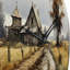 Horloge murale Barns Misty Morning-93395364