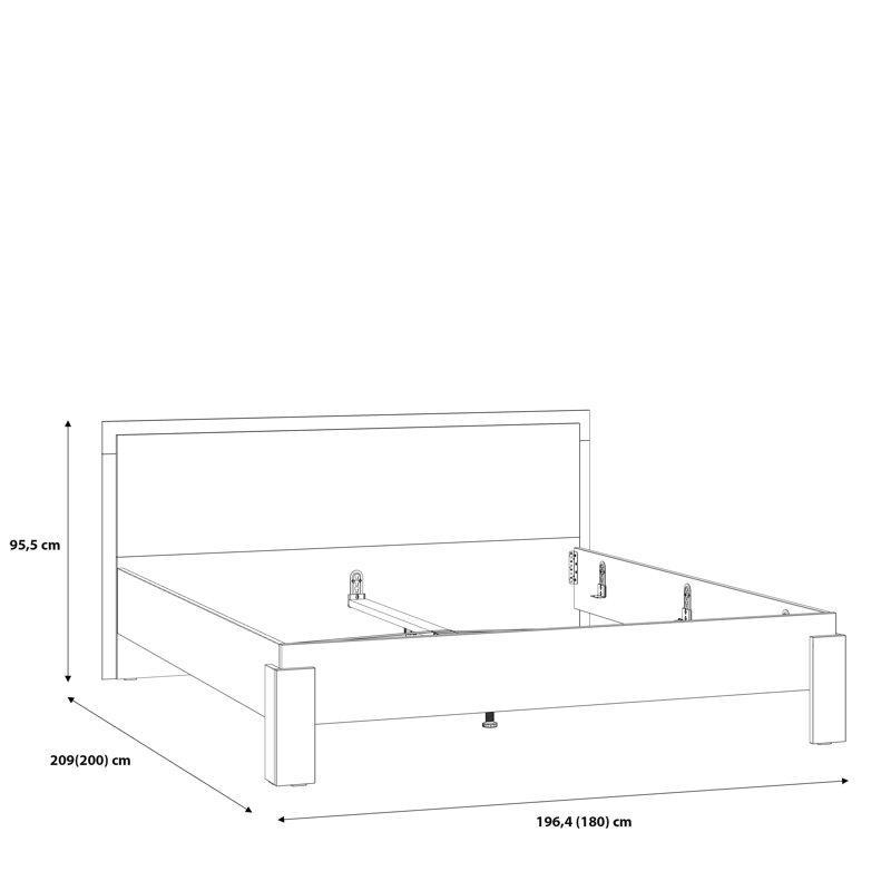 Carennac Bed, 180 x 200cm