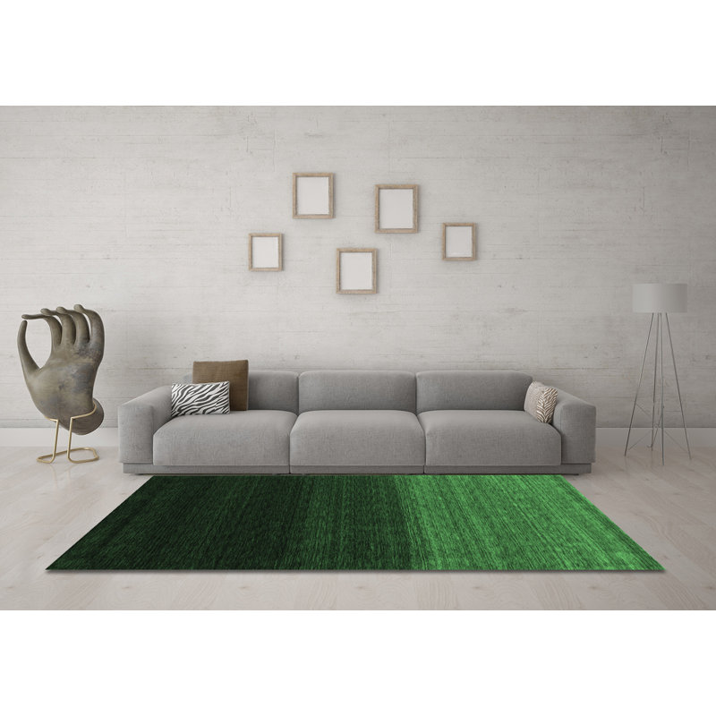 Washable Abstract Indoor Rug, Square 6'