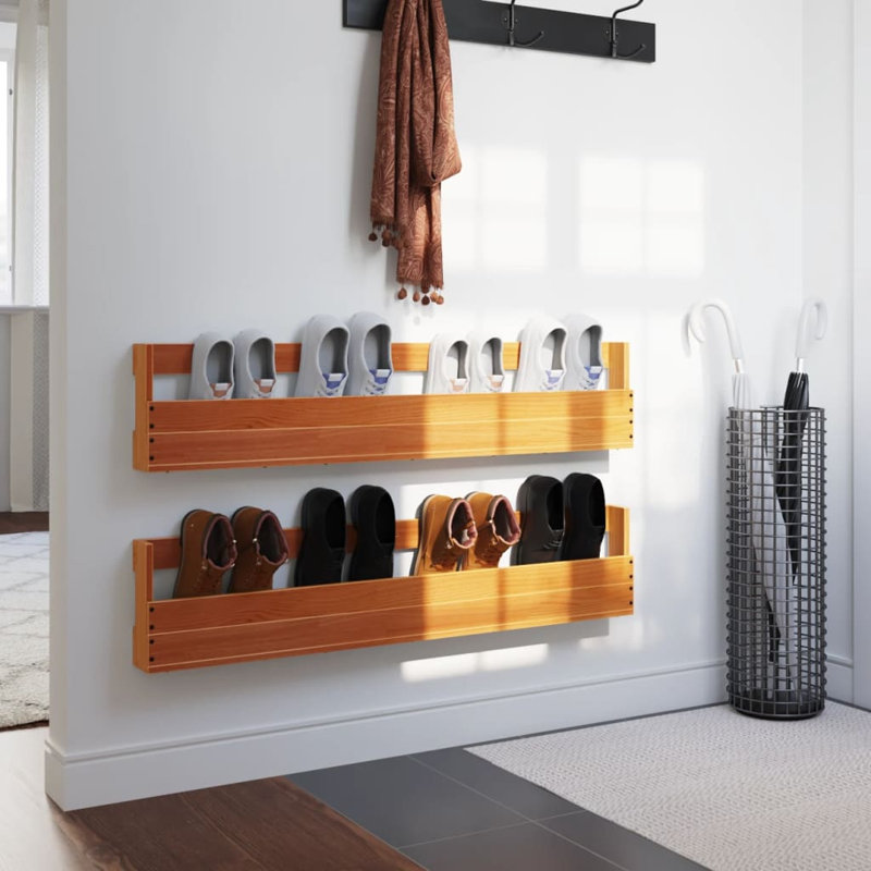 8 Pair Solid Wood Shoe Rack