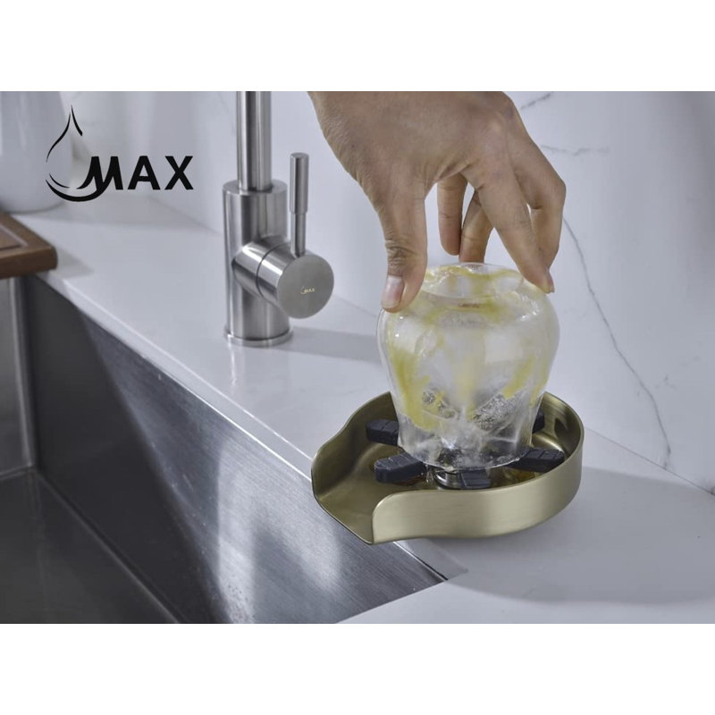Distributeurs d'eau froide en verre, Or brossé