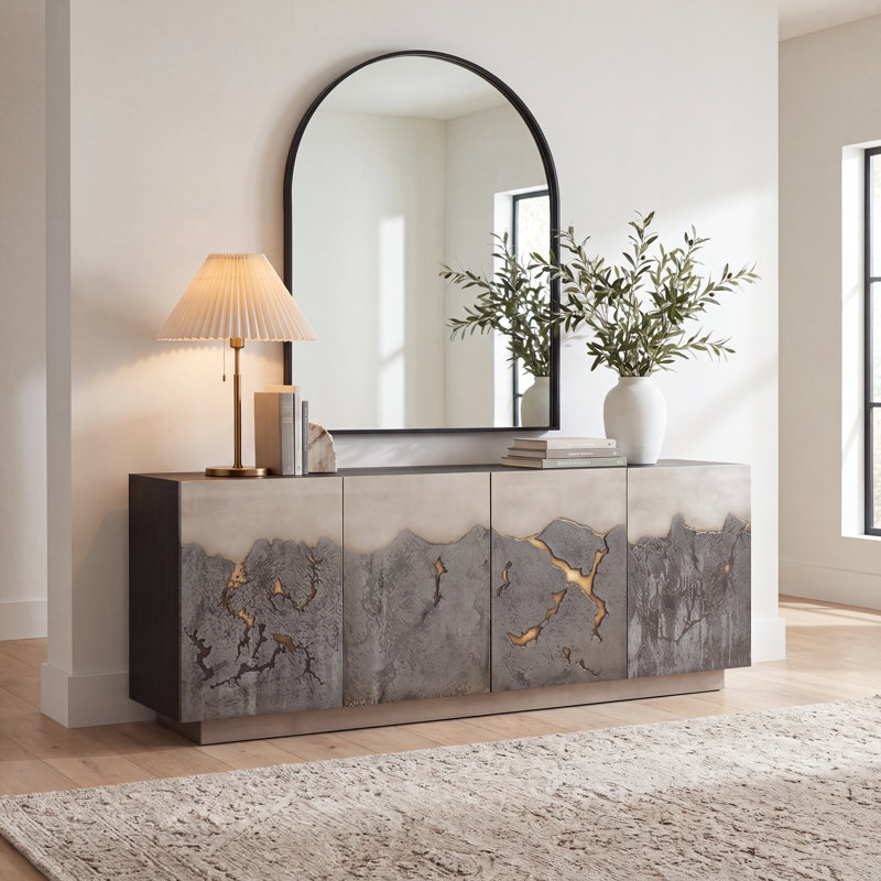 Malibu 82" W Iron Sideboard