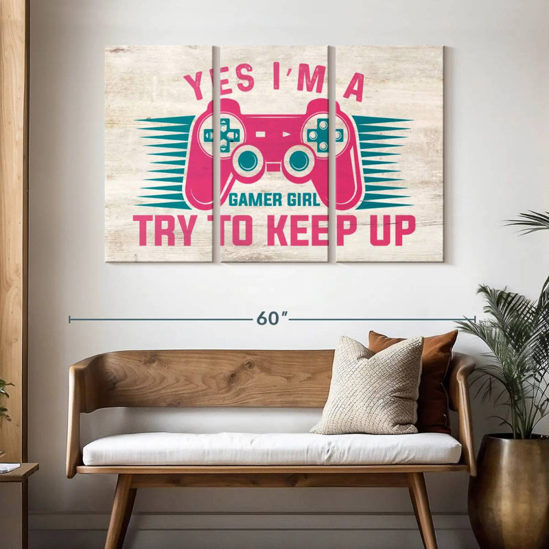  «Gamer Girl», H 32 po x l 50 po