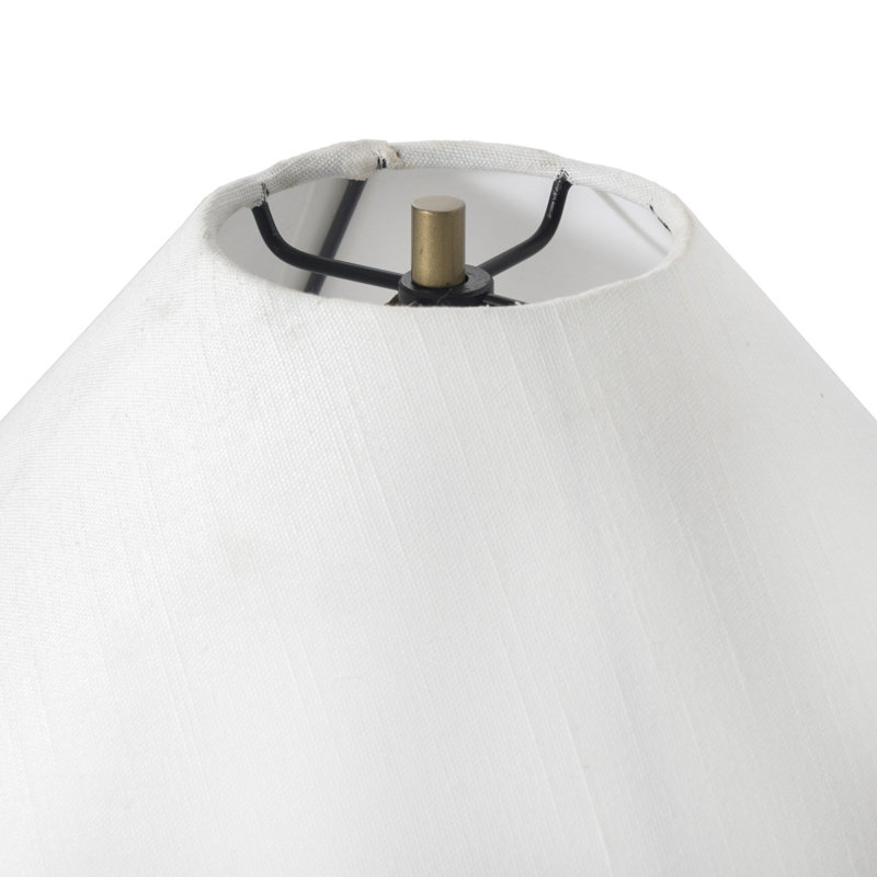 Medici Table Lamp, White, Merlot Marble, Silk