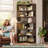 5 Tier Corner Bookshelf Etagere Bookcase With Baffle, Freestanding L Shaped Display Shelf Stand For Home Office-1938727917-1919329623