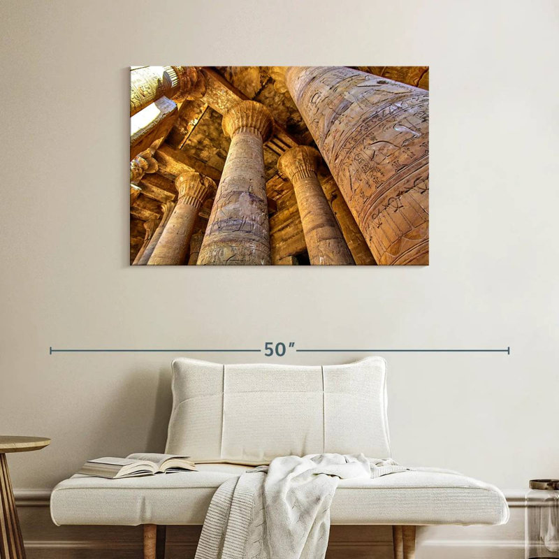 Adella Temple Of Horus Columns, 26" H x 39" W