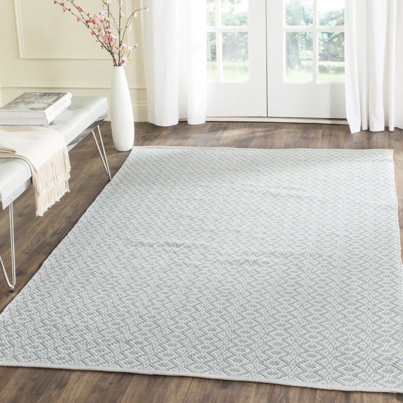 Whorton Hand Woven Cotton Ikat Rug, Rectangle 8' x 10'