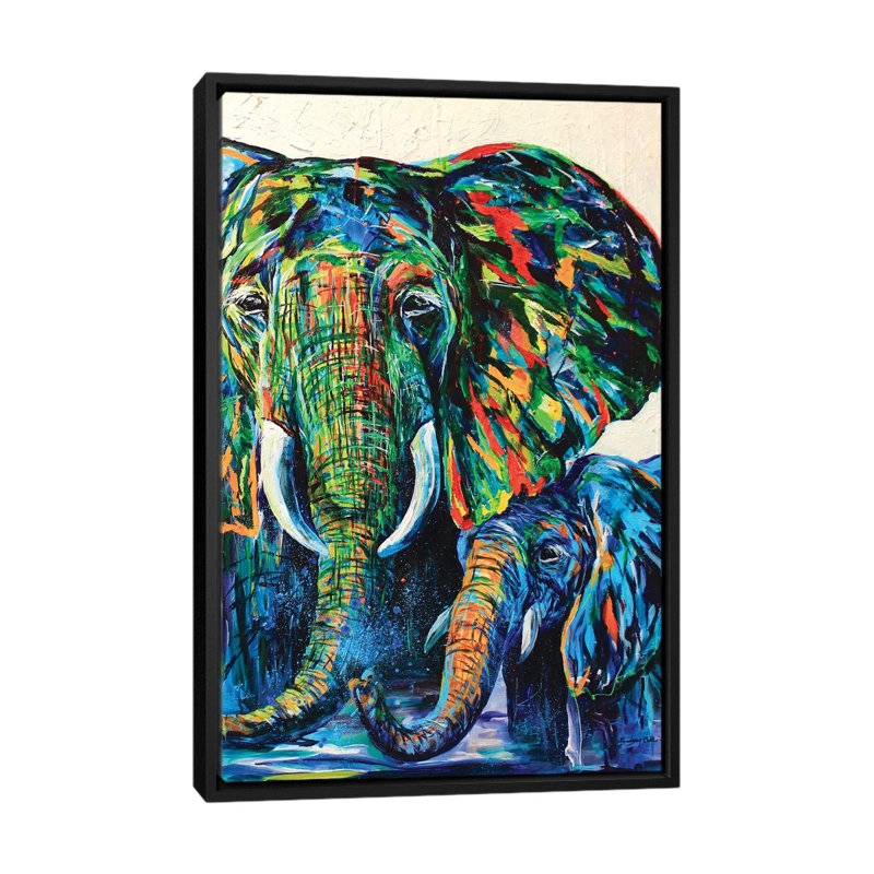 « baby », impression sur toile, H 26 po x l 18 po x P 1,5 po, Toile avec cadre noir, Pas de tapis