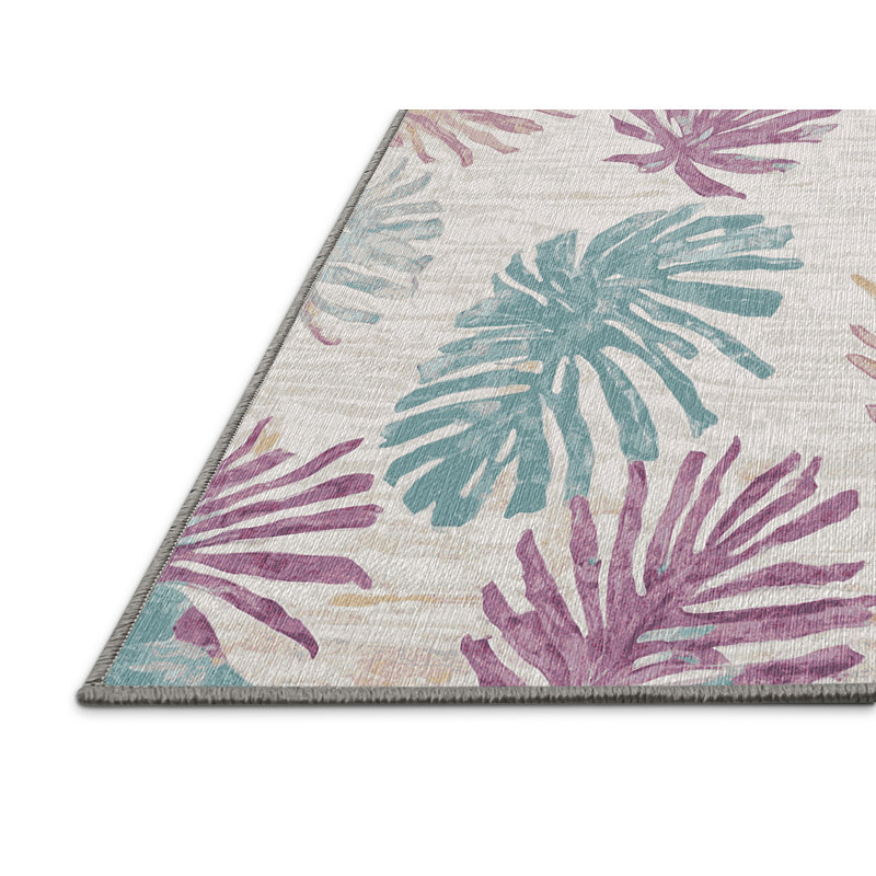 Machine Washable Gray Area Rug, Runner 2' x 4'