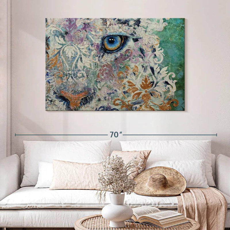 Brampt Royal Snow Leopard, 32" H x 48" W