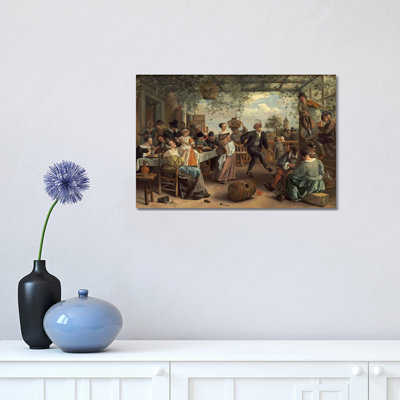 The Dancing Couple by Jan Steen - Wrapped Canvas Painting