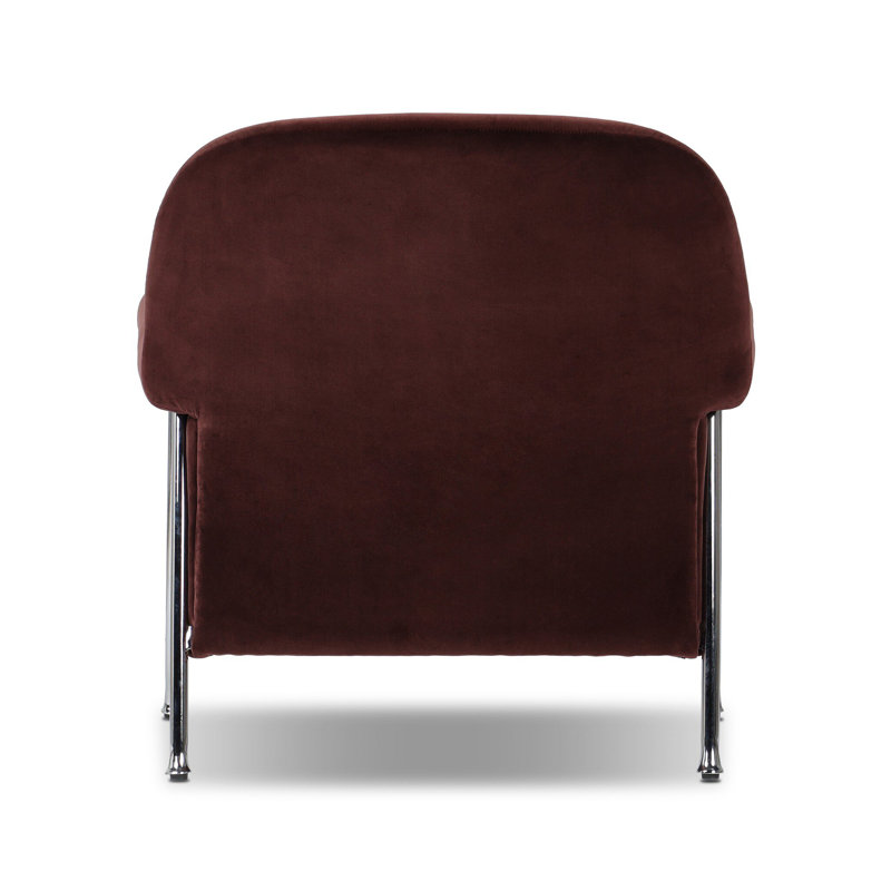 Gabriette Chair-Taupe Shearling, Surrey Plum Performance Velvet